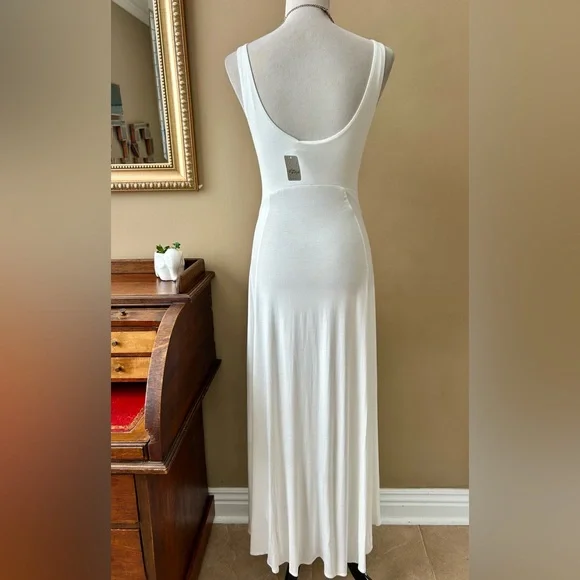 Free People FP Beach Feliz Maxi Dress Slits White Size Medium M NWT - Picture 6 of 11